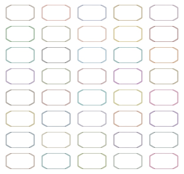 rectangular frames elements set