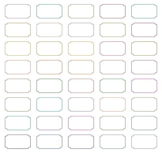 rectangular frames elements set