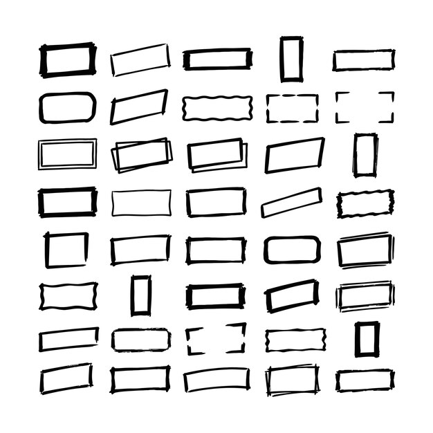 rectangular frames elements set