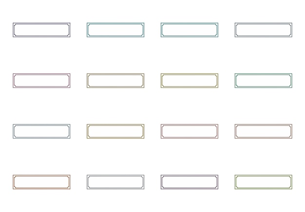 rectangular frames set