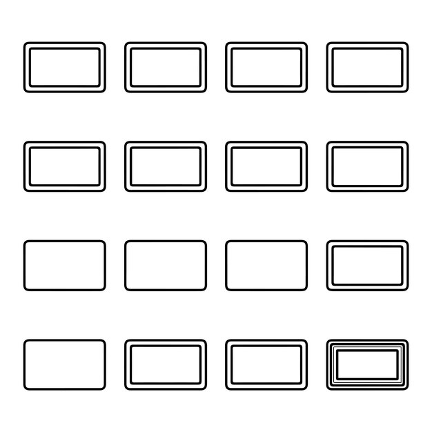 rectangular frames set