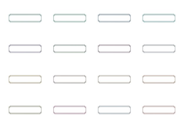 rectangular label frames set