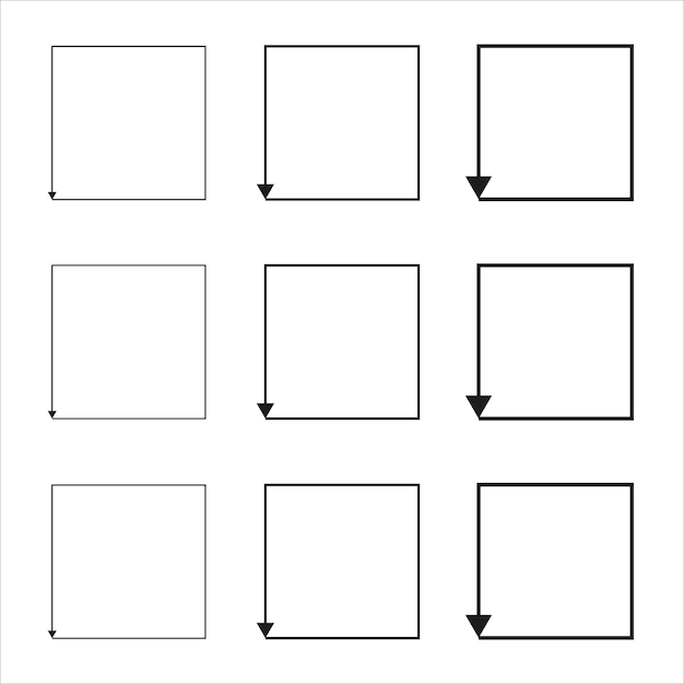 rectangular vector frame borders set rectangular shapes