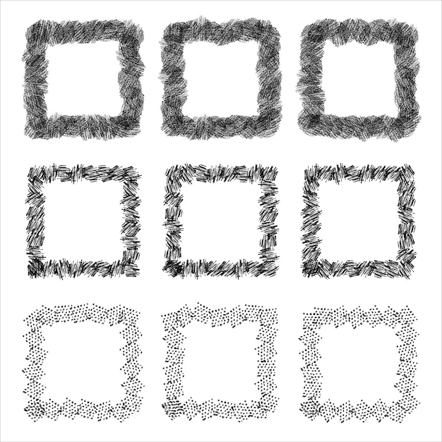 rectangular vector frame borders set set of design elements