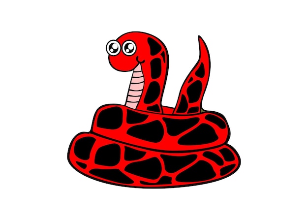 red python snake vector