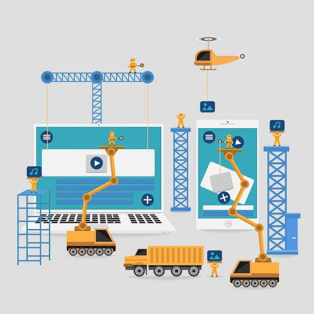 responsive web engineer interface element for create 