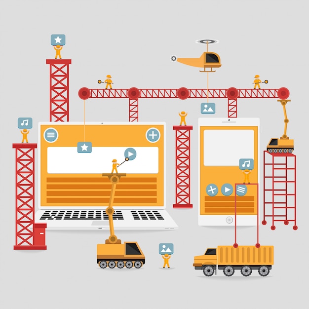 responsive web engineer interface element for create 