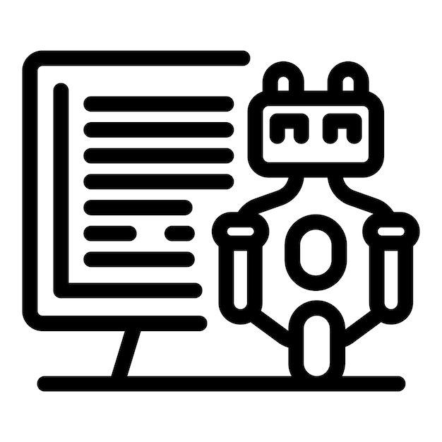 robot presenting website code developing software