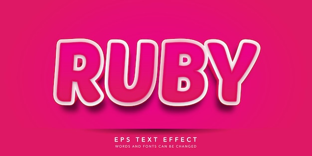 ruby editable text effect