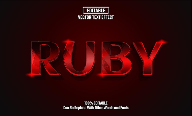 ruby editable vector text effect
