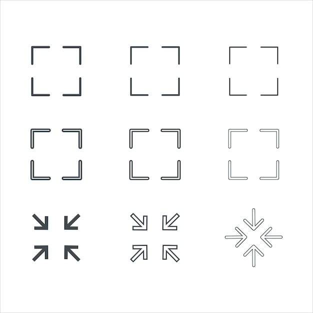 scaling and sizing arrows icon concept illustration resize increase decrease scalability symbol