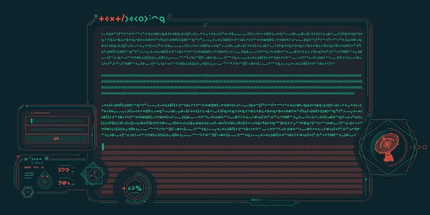 scifi interface of data decoding program