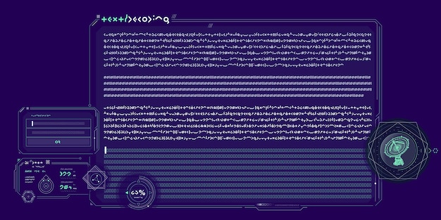 scifi interface of data decoding program