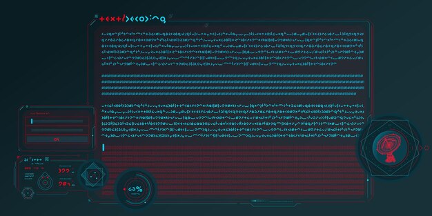 scifi interface of data decoding program