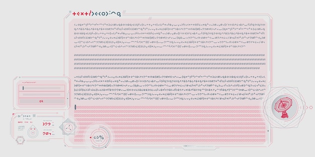scifi interface of data decoding program