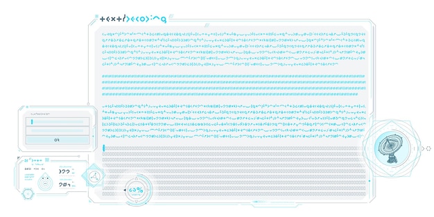 scifi interface of data decoding program