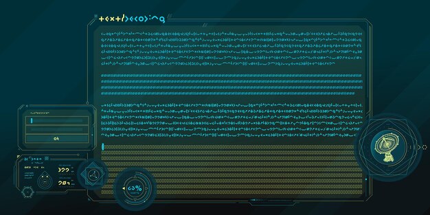 scifi interface of data decoding program