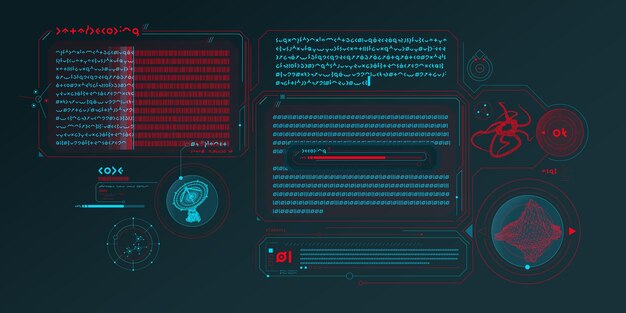 scifi interface of data decoding program