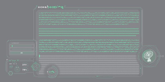 scifi interface of data decoding program