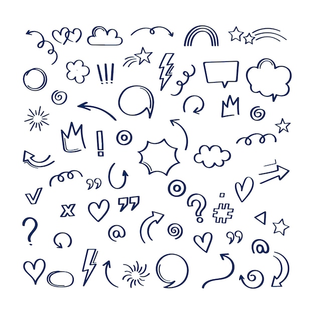 scribble vector elements