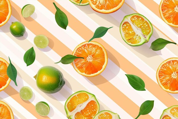 seamless pattern with knobs and oranges
