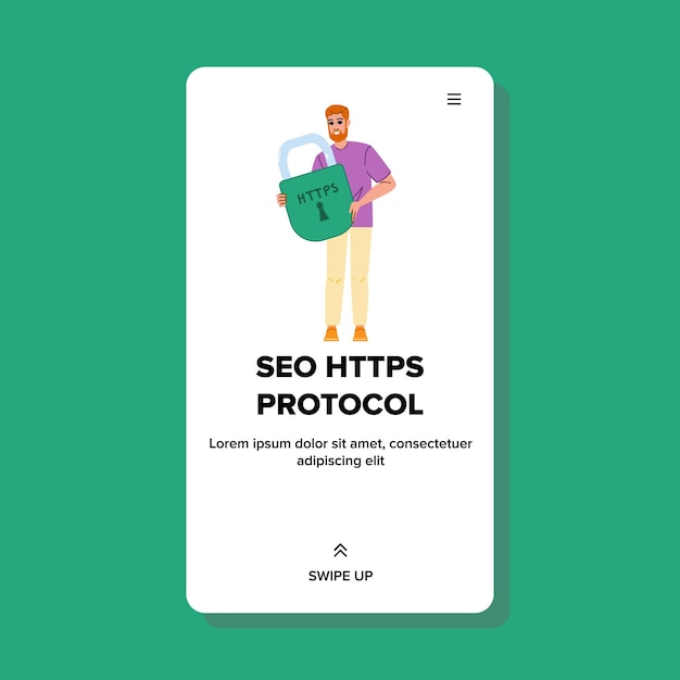 seo https protocol vector