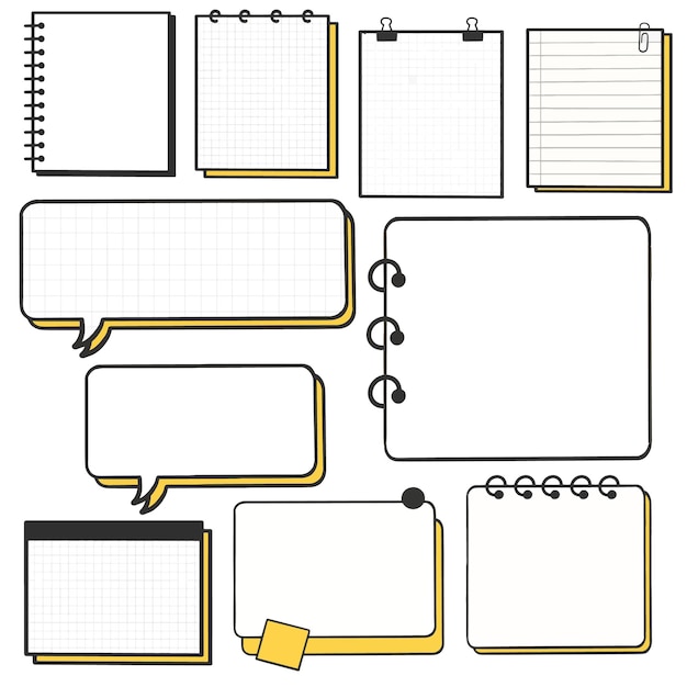 set of note simple element vector