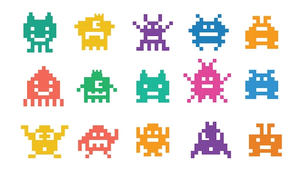 set pixel monster basic elements