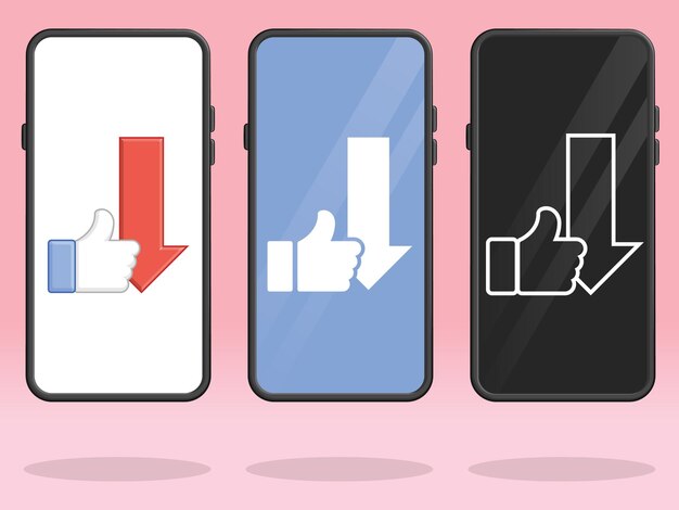 smartphone like arrow down interaction decrease