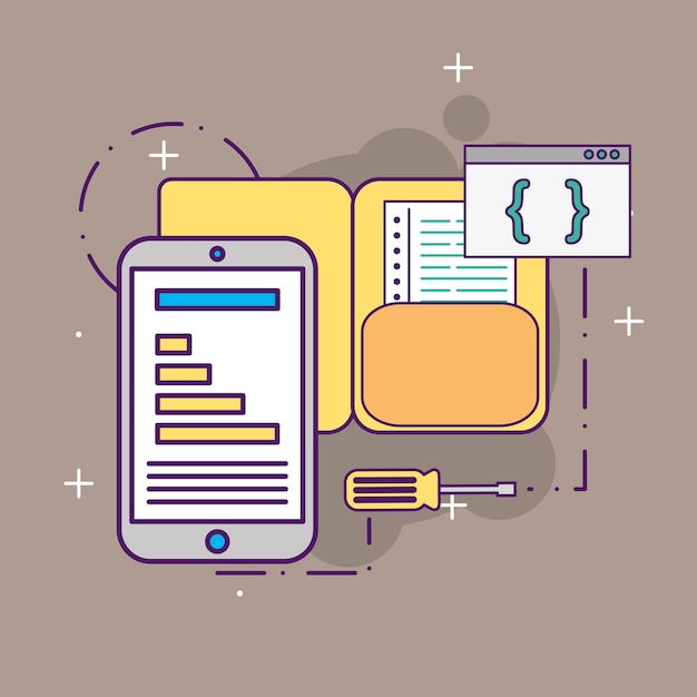 smartphone programming folder coding tool