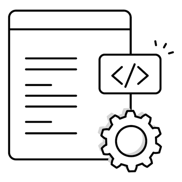 software developer icon representing professional programming and coding work