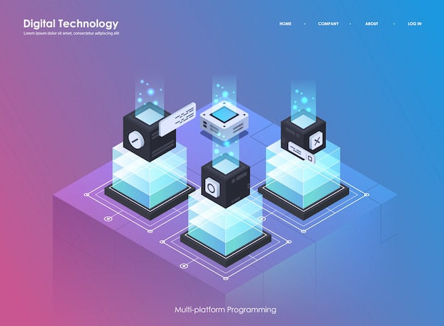 software development and programming. coding creative program or system process. flat isometric illustration.