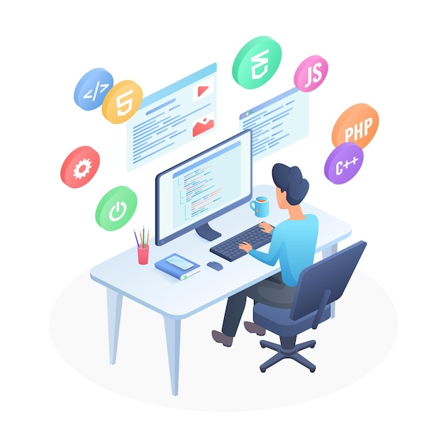 software engineer developer coding computer program