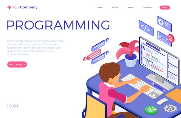 software engineer developing program.