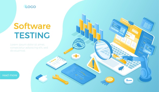 software testing computer code analysis process evaluation software application or website identi