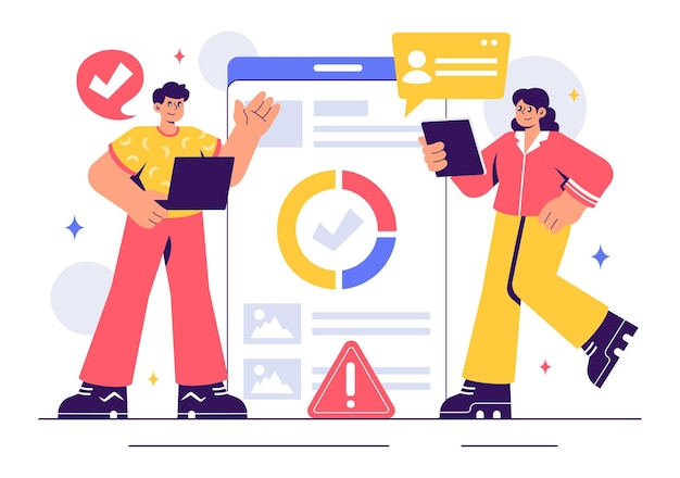 Software Testing Vector Illustratie met Application Engineering Debugging Processes Development Workflow Programming en Coding