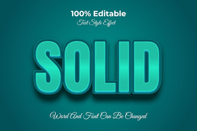 solid editable text effect template