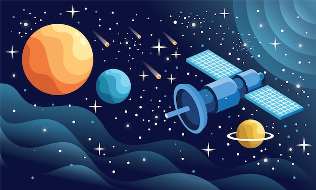 space objects vector set