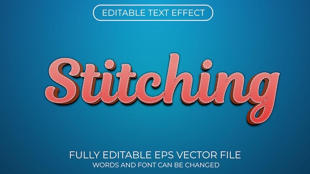 stitching text effect