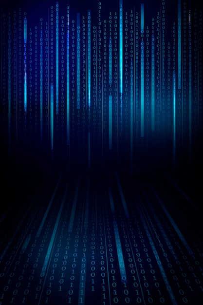 stream of binary code design vector