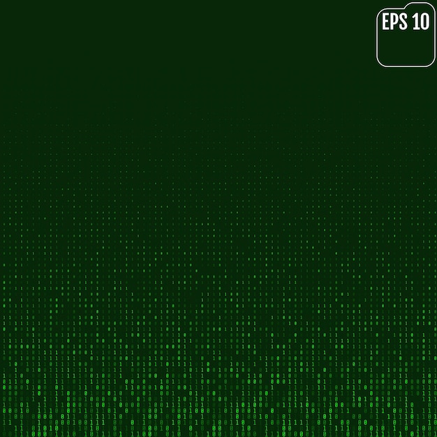 stream of binary code on screen abstract vector background data and technology decryption and encryption computer matrix illustration