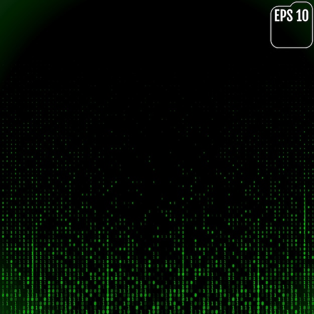 stream of binary code on screen