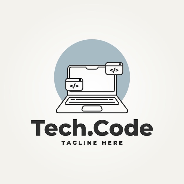 Tech Code Laptop Programmeerconcept