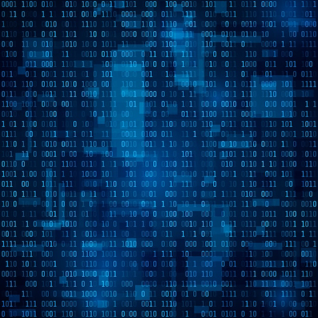 technology abstract background. binary code. encryption and coding data.  illustration