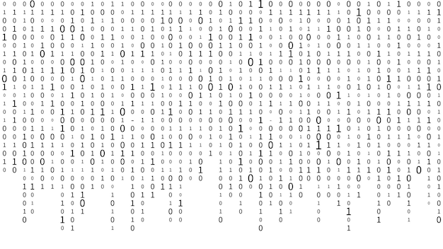 technology vector binary code random falling digits on screen hacked software matrix sciense background big data analytics