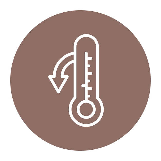 temperature decrease icon vector image can be used for global warming