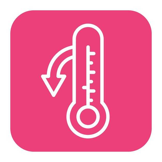 temperature decrease icon vector image can be used for global warming