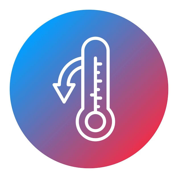 temperature decrease icon vector image can be used for global warming