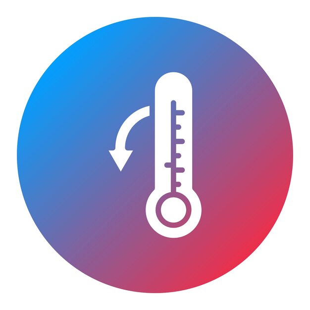 temperature decrease icon vector image can be used for global warming
