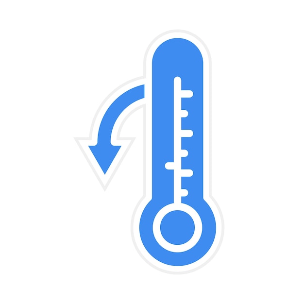 temperature decrease icon vector image can be used for global warming